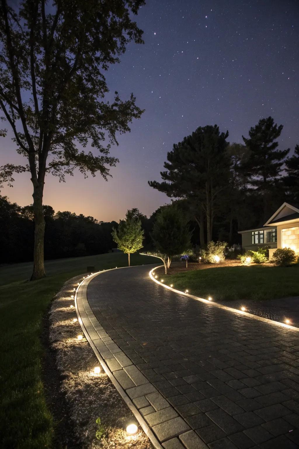 Light up your asphalt paths for safety and ambiance.