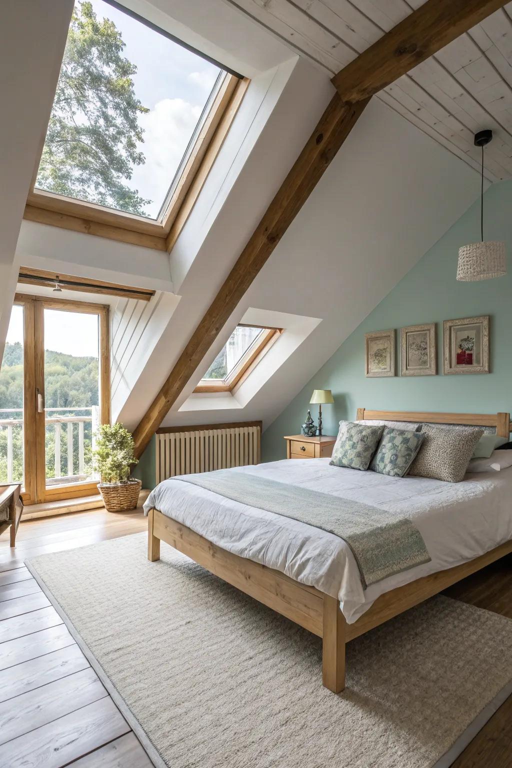 Furniture that is low to the ground makes the space feel bigger.