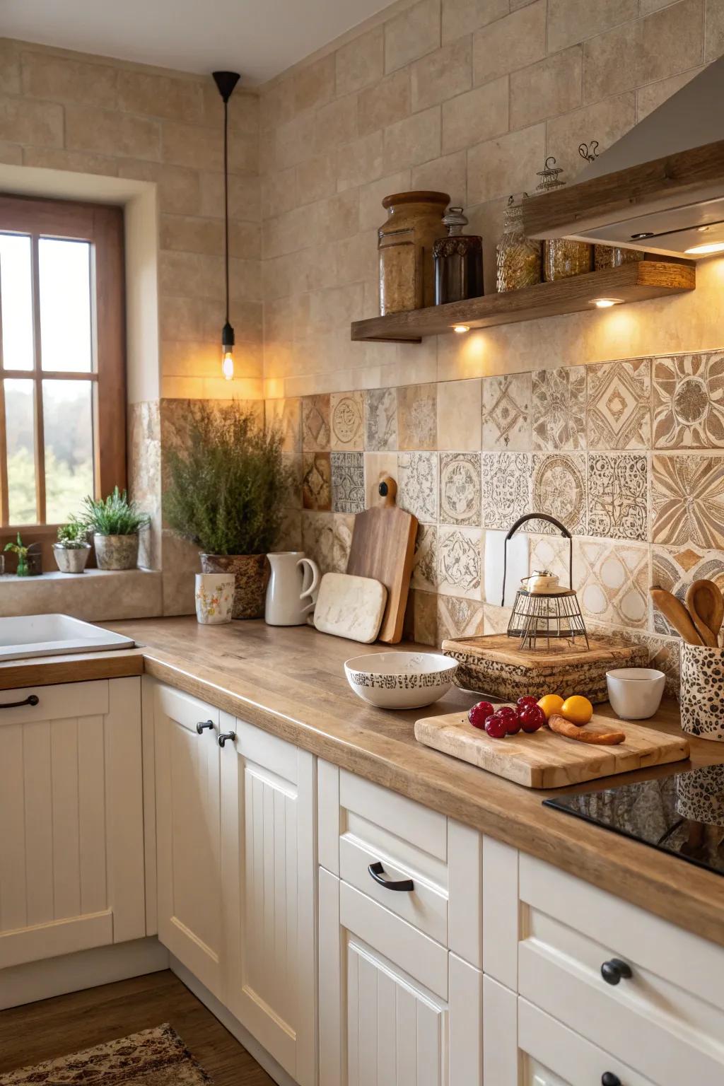 Merge seamlessly through grounded shades in your cooking area.