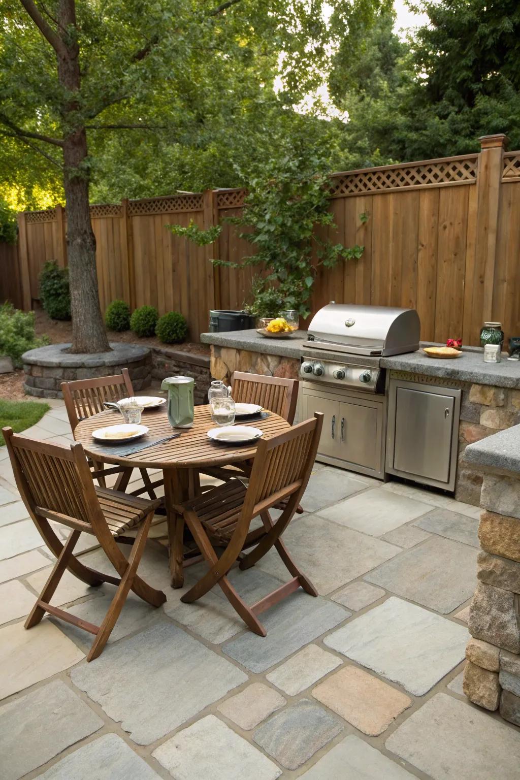 Durable flooring keeps your patio stylish and safe.