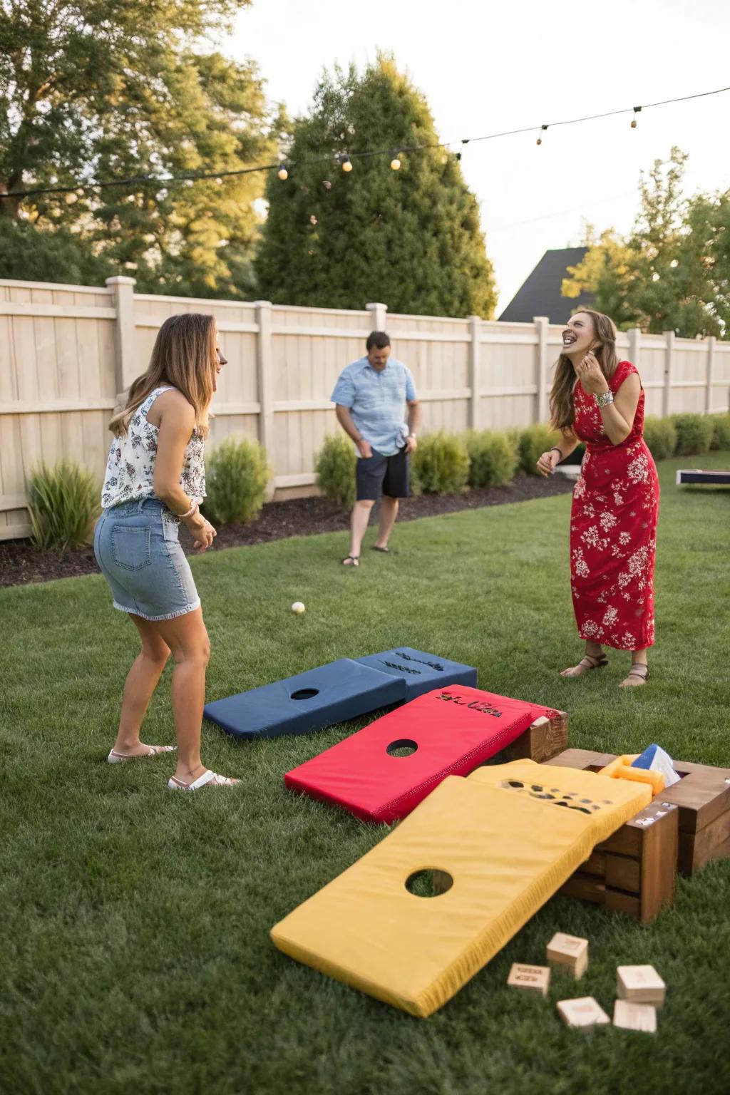 Backyard activities provide fun and engagement for guests spanning all age groups.