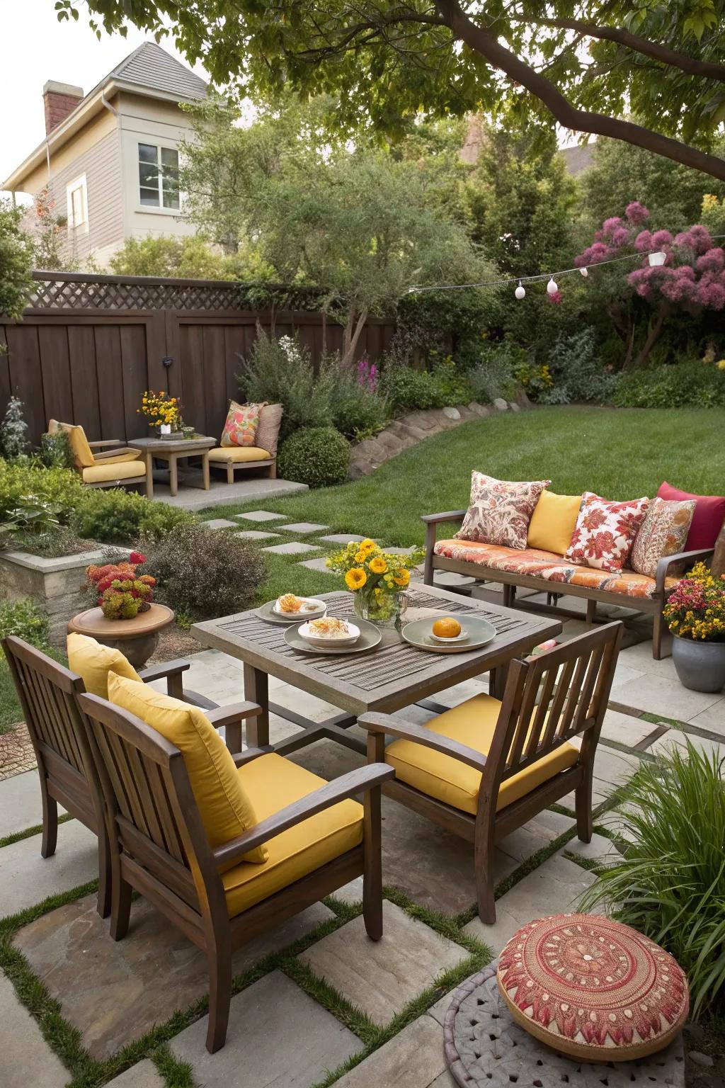 A variety of seating options creates a cozy and engaging atmosphere.