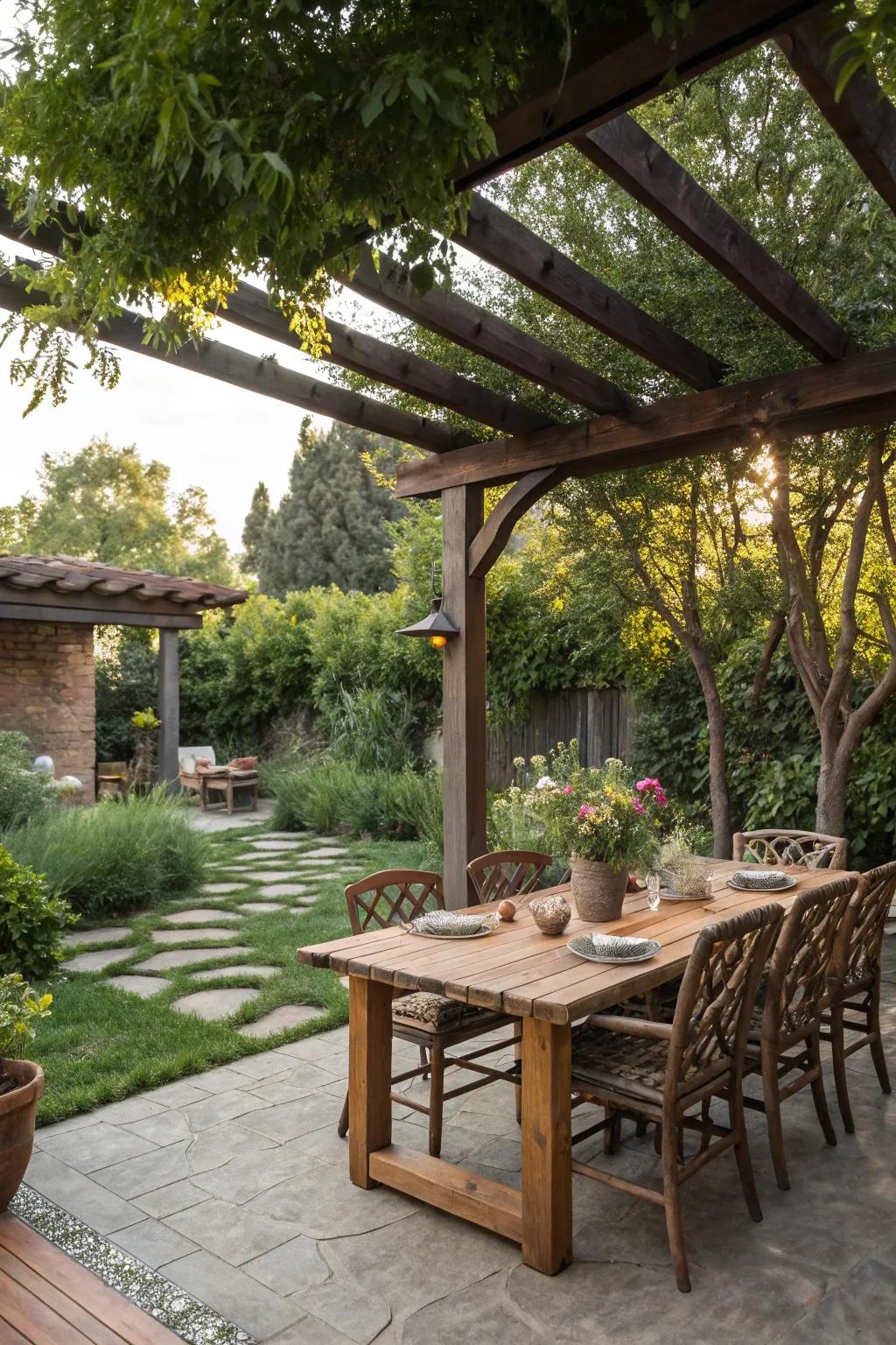 Enjoy meals in the open air with a special outdoor dining space.