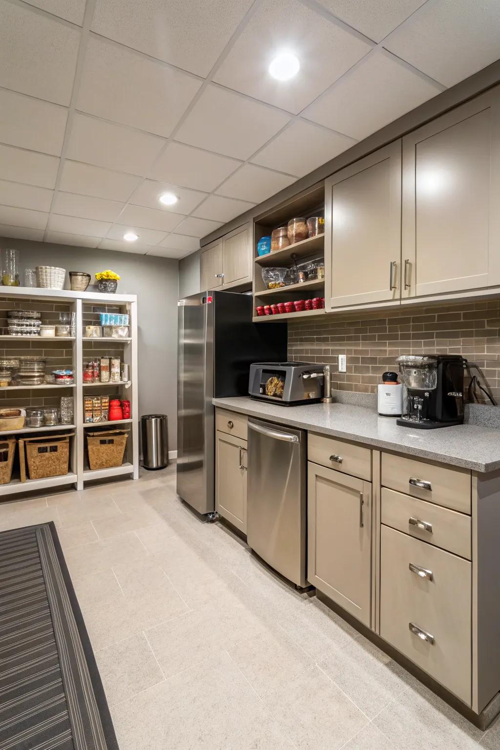 Small kitchens can look sophisticated and remain practical.