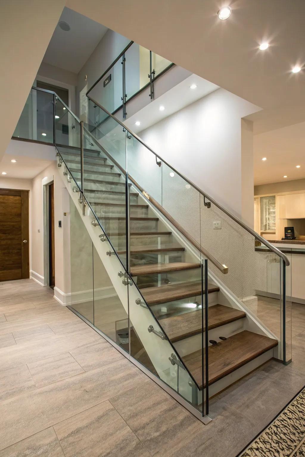 Transparent barriers allow space and light to flow freely.