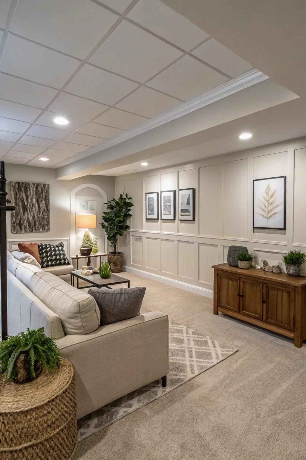 Understated hues provide a versatile backdrop.