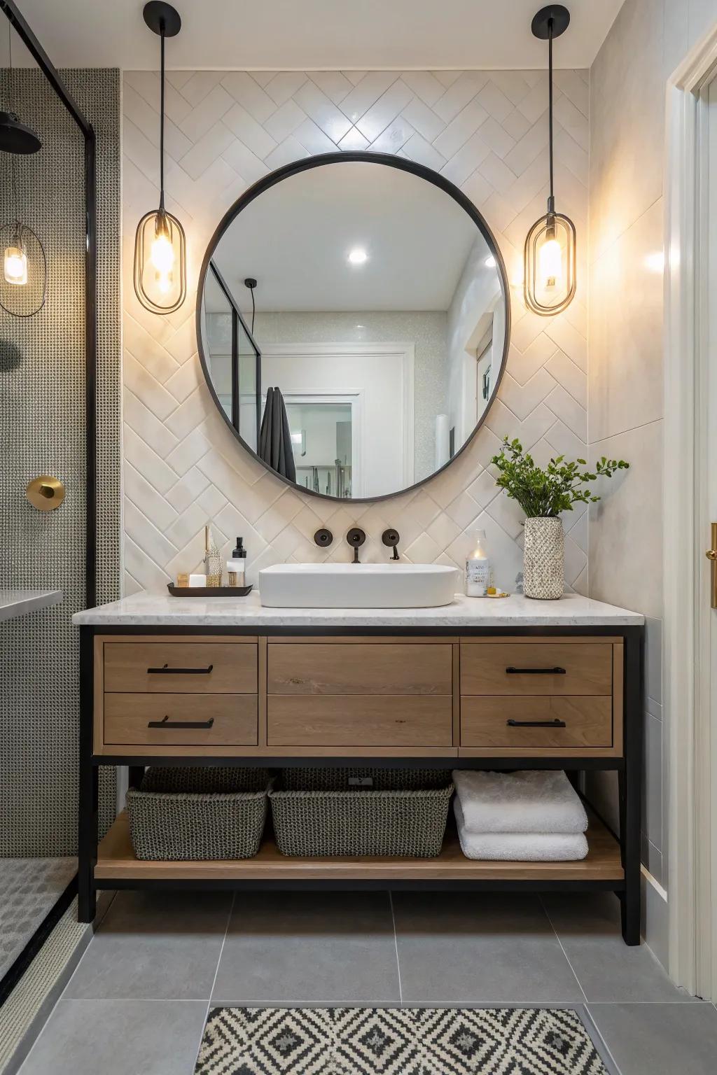Intriguing glass forms can create a notable design statement.