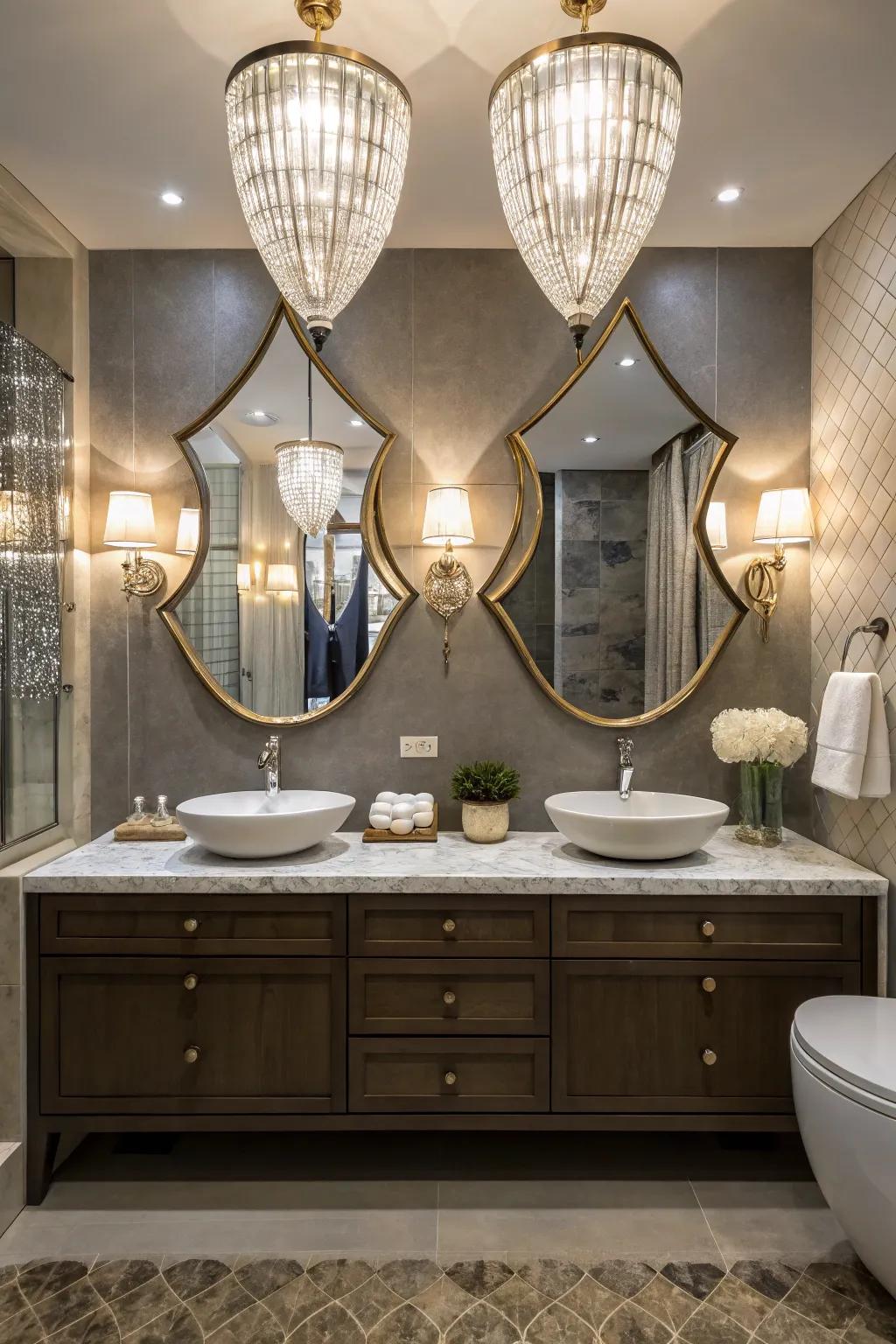 Reflectors and illumination can alter the aesthetics and sensation of your bathroom.