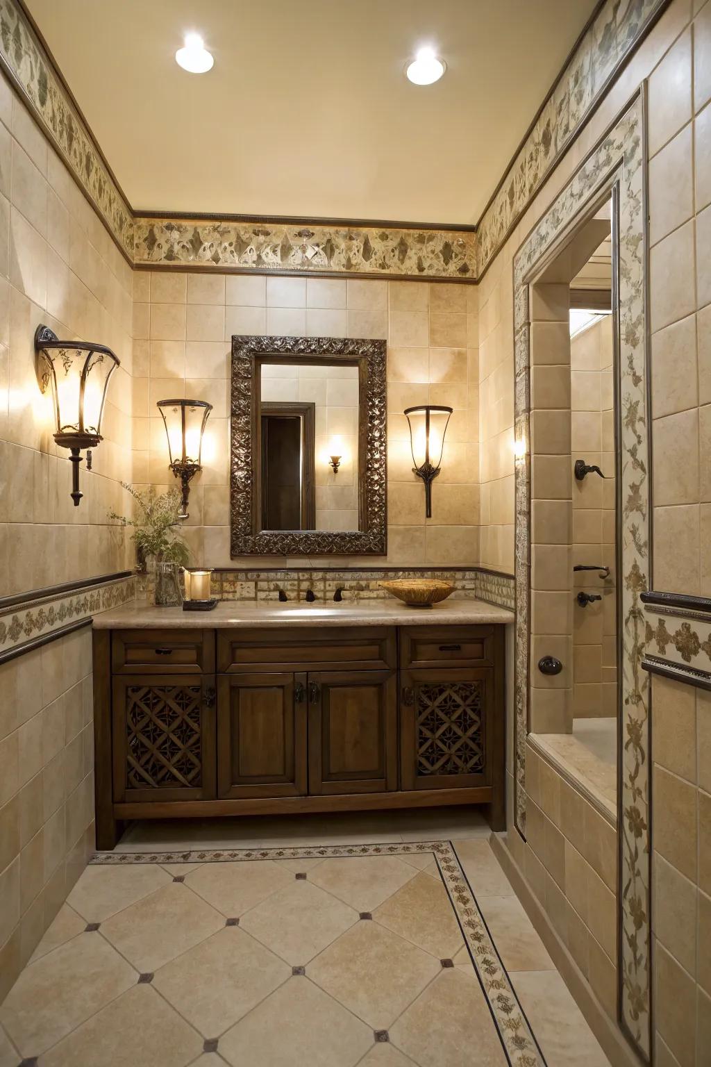 Sconces that complement the decor lead to a cohesive design.