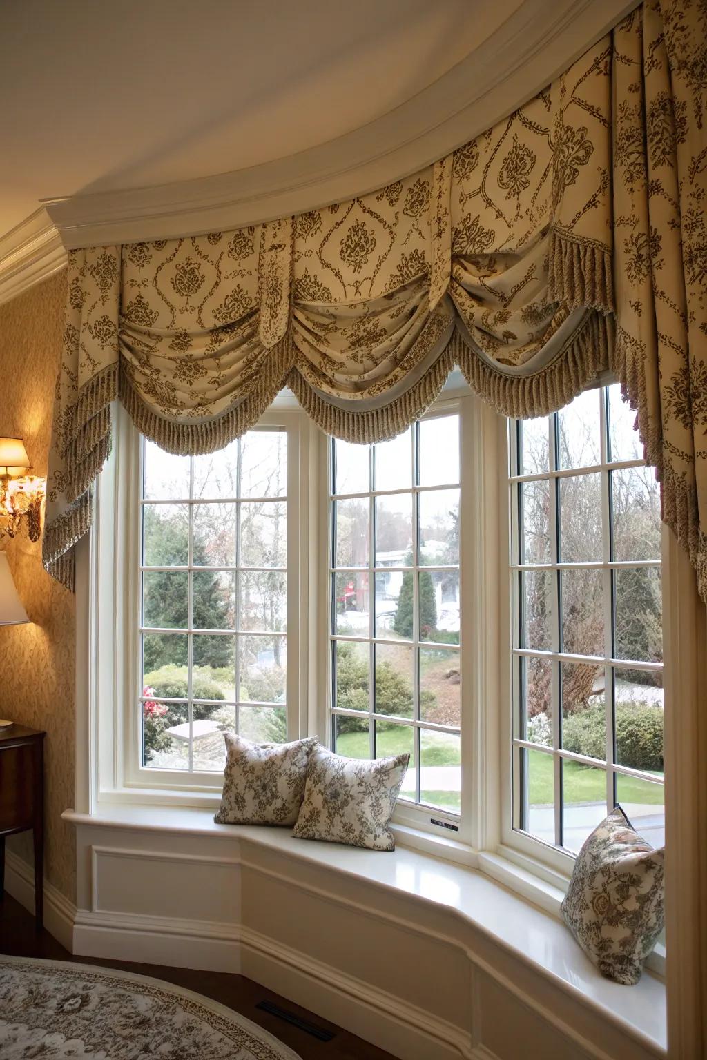 Valances provide a classic and polished finish.