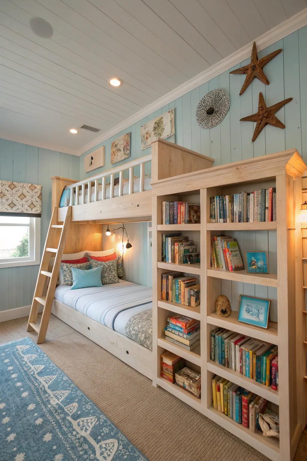 A built-in book storage area keeps your beach reads close.