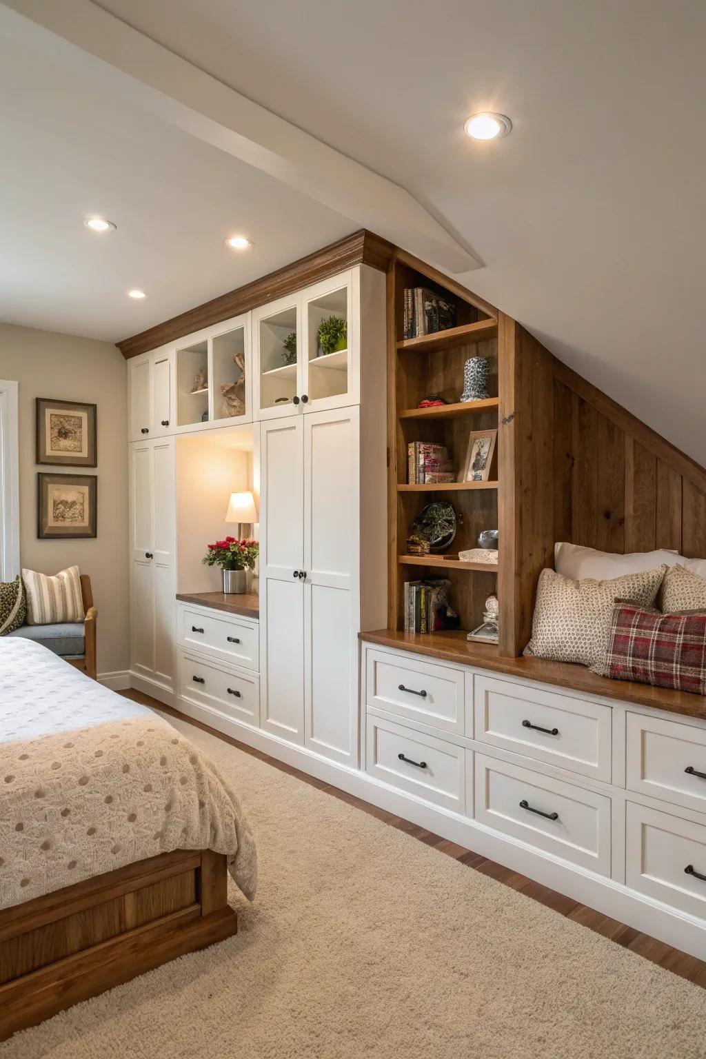 Get a look that will last with wood and white colors.