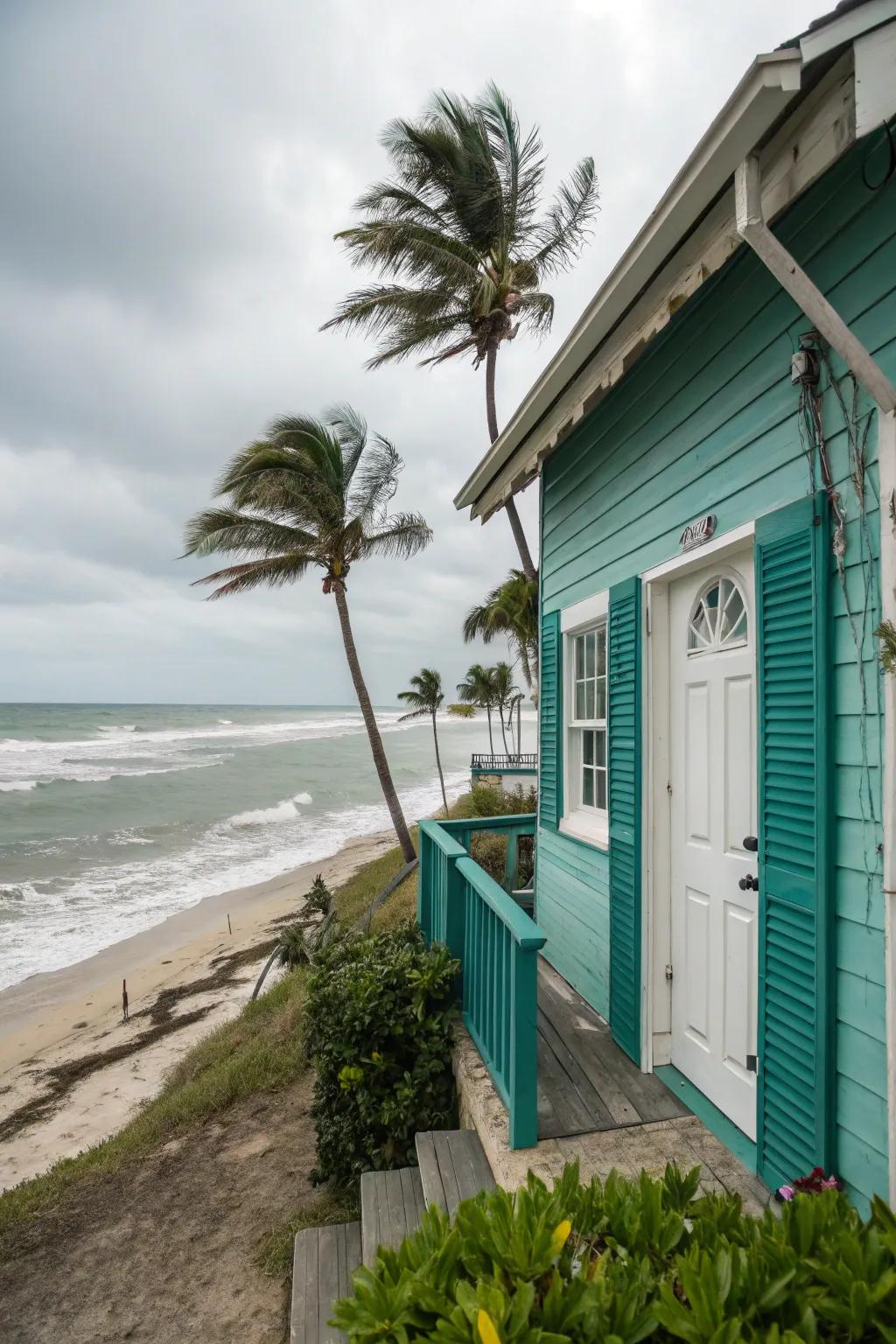 Deep cerulean and radiant alabaster evoke a seaside charm.