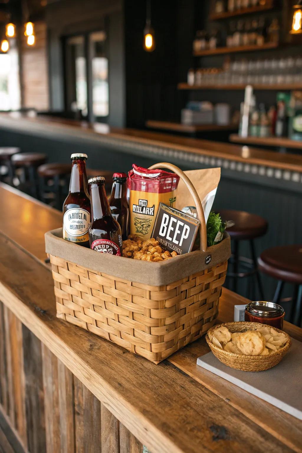 Explore flavors with a craft beer gift basket.