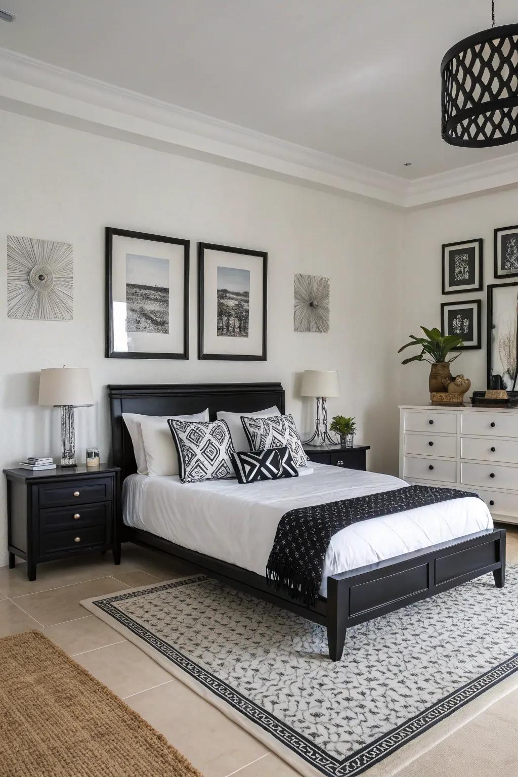 Streamlined furniture enhances the modern atmosphere of the room.