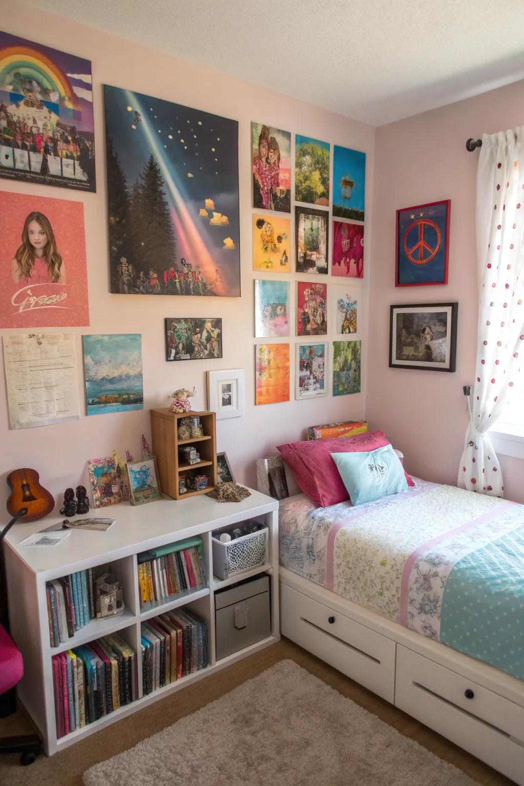 Personalized art makes the space unique and special.