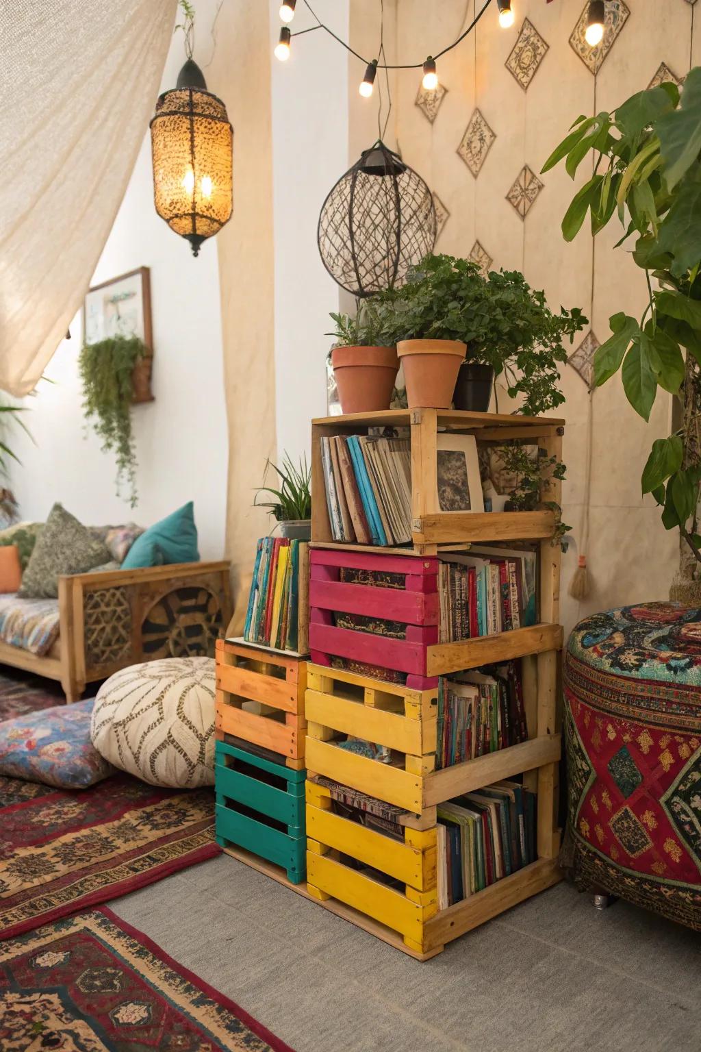 Vivid boxes inject a playful touch into your storage solutions.