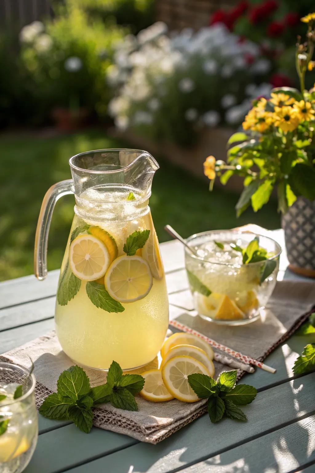 Reviving nectar lemon refresher with a bubbly twist.