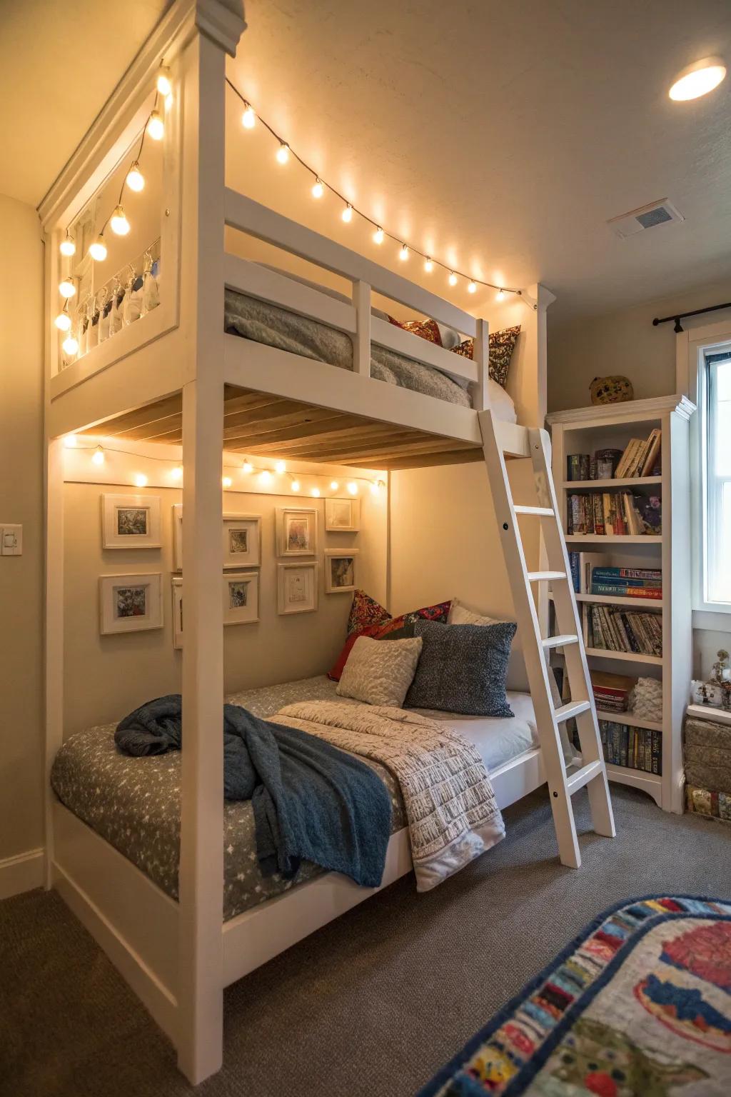Reading lamps enhance the delight of bedtime stories.