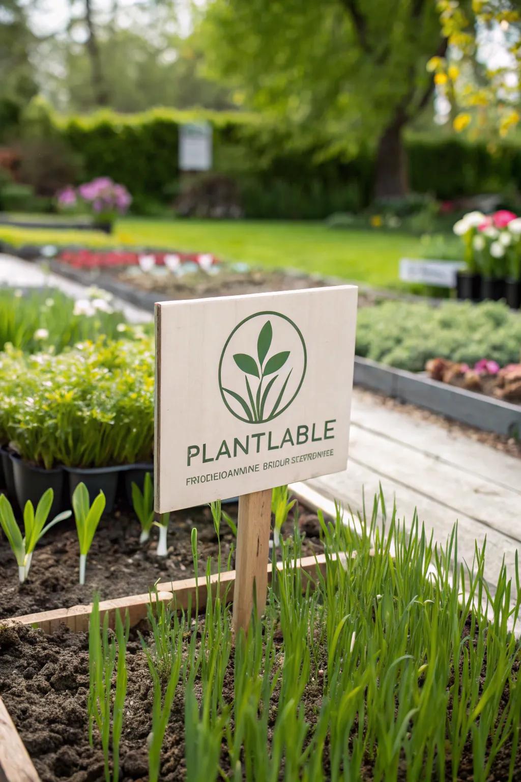 Plantable signs combine branding with eco-friendliness.