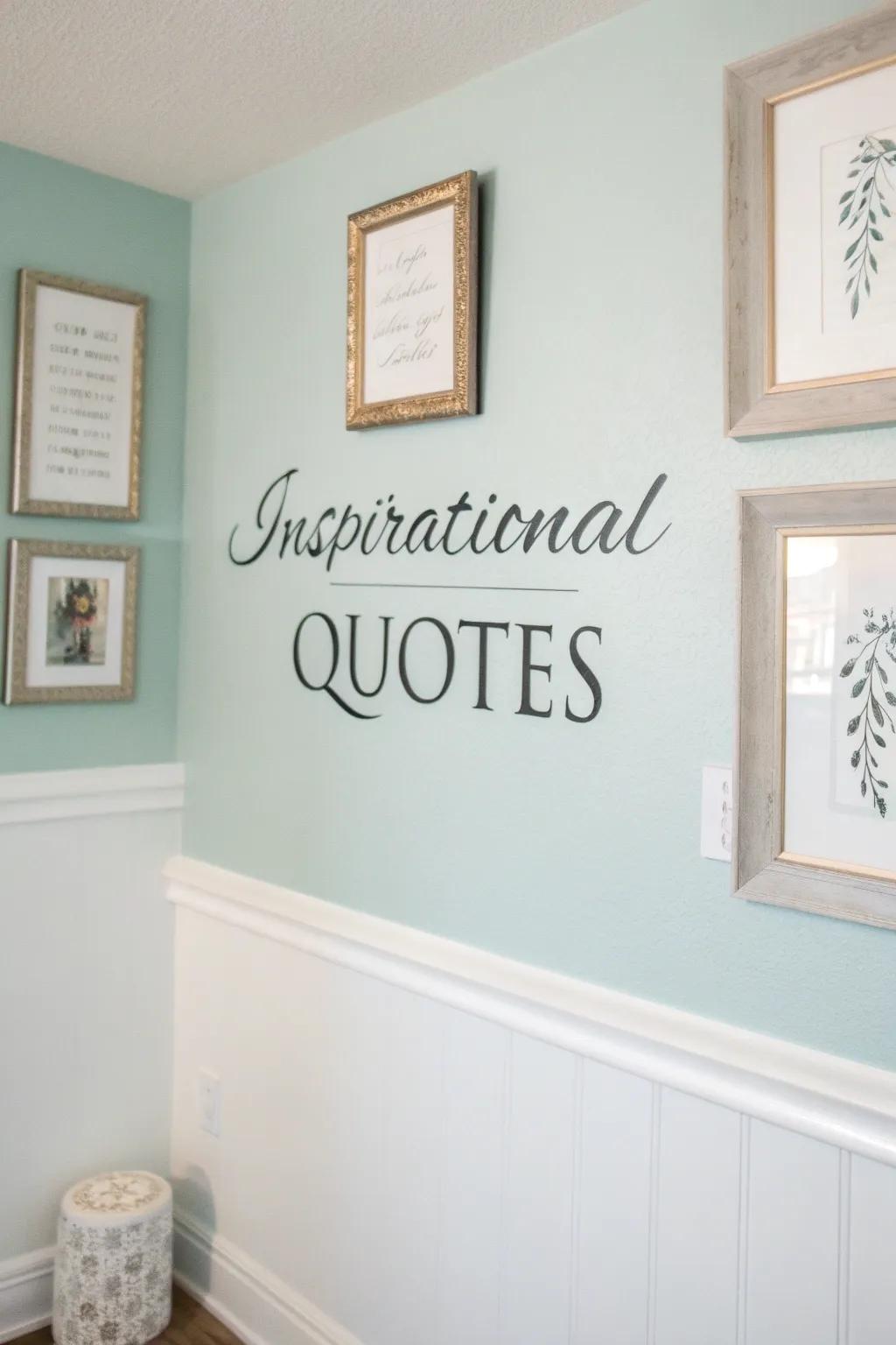 Find daily inspiration with quotes in your calming corner.