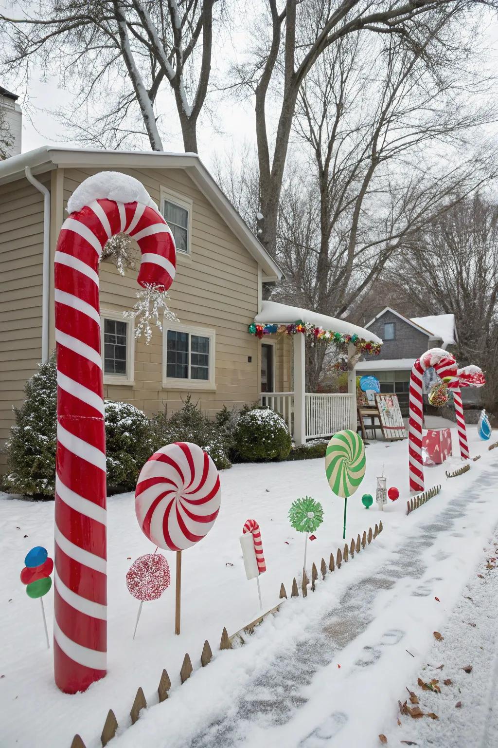 Conjure a magical atmosphere with oversized confectionery adornments.