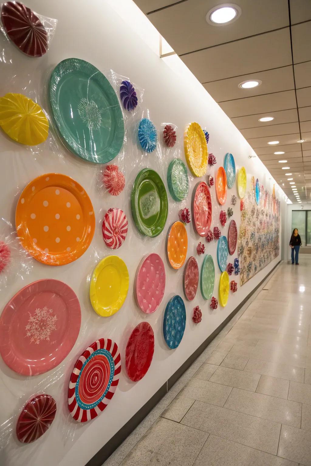 DIY candy wall decorations bring vibrant charm to any space