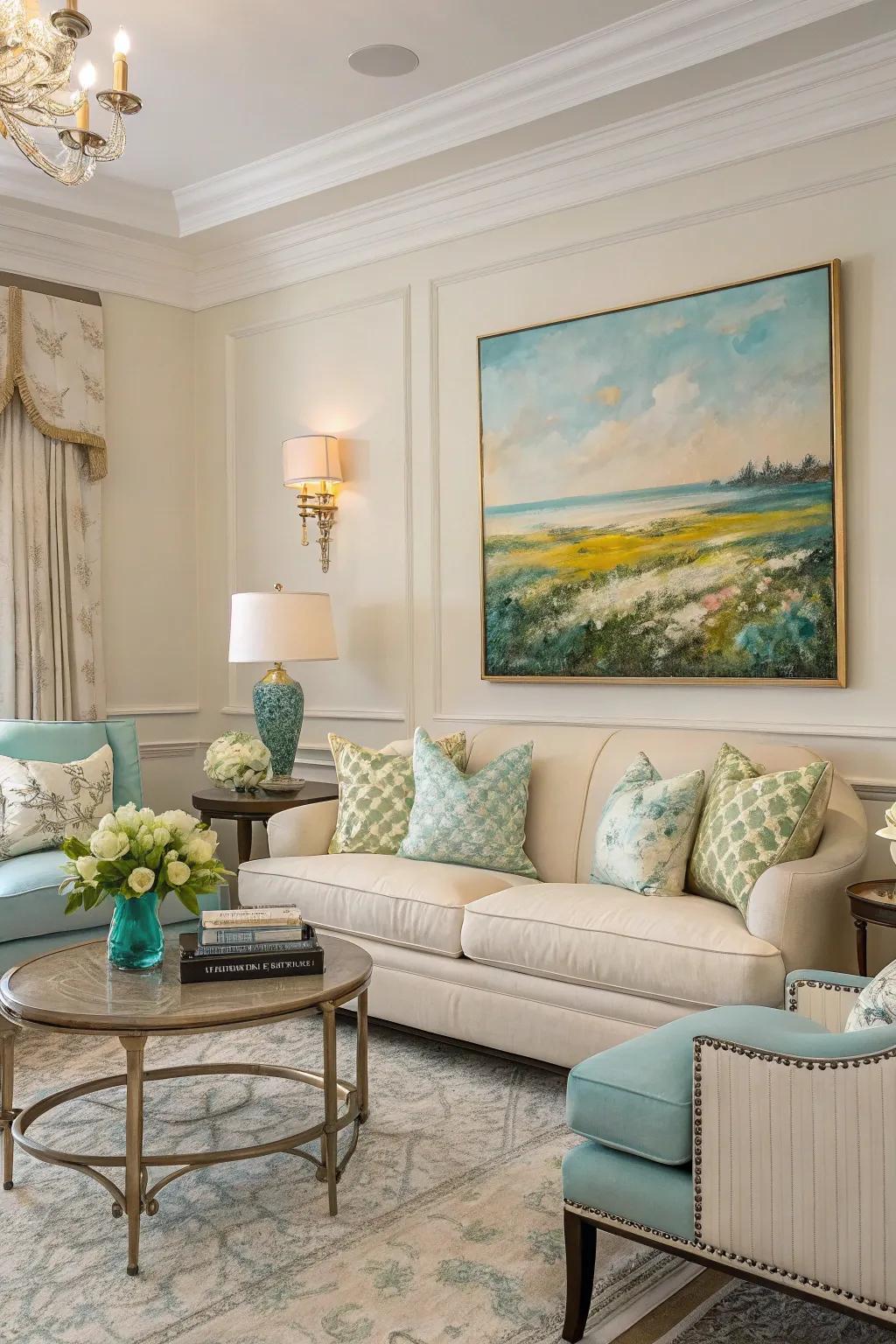 Complementary colors make for pleasing interiors.