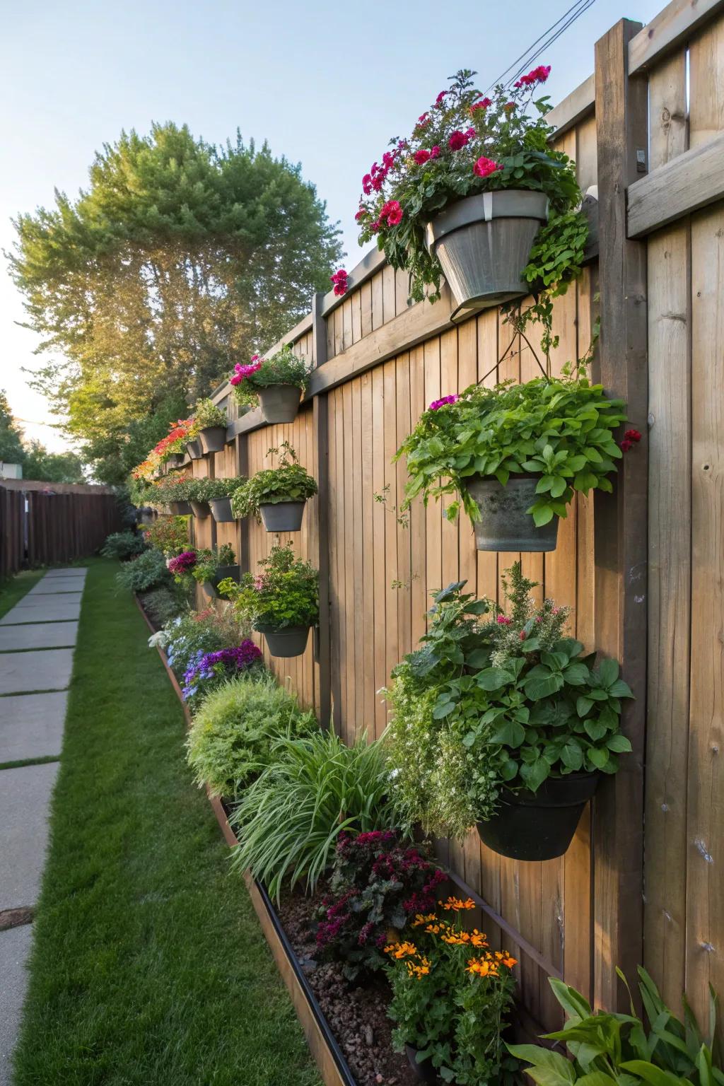 Vertical gardens maximize space and add greenery.