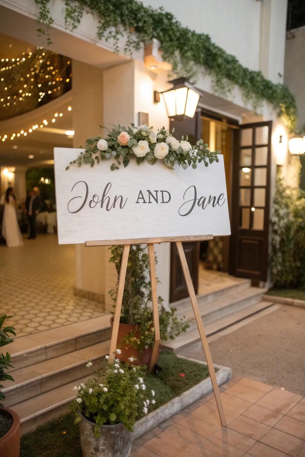 Make it unique with personalized signs.