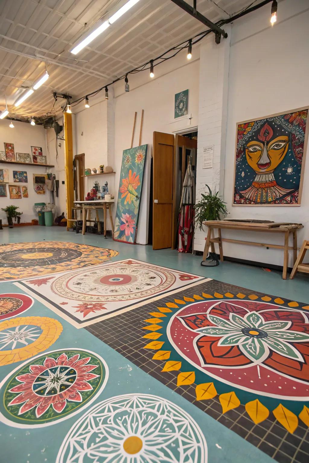 Painted ground surfaces offer a blank canvas for your artistic expression.