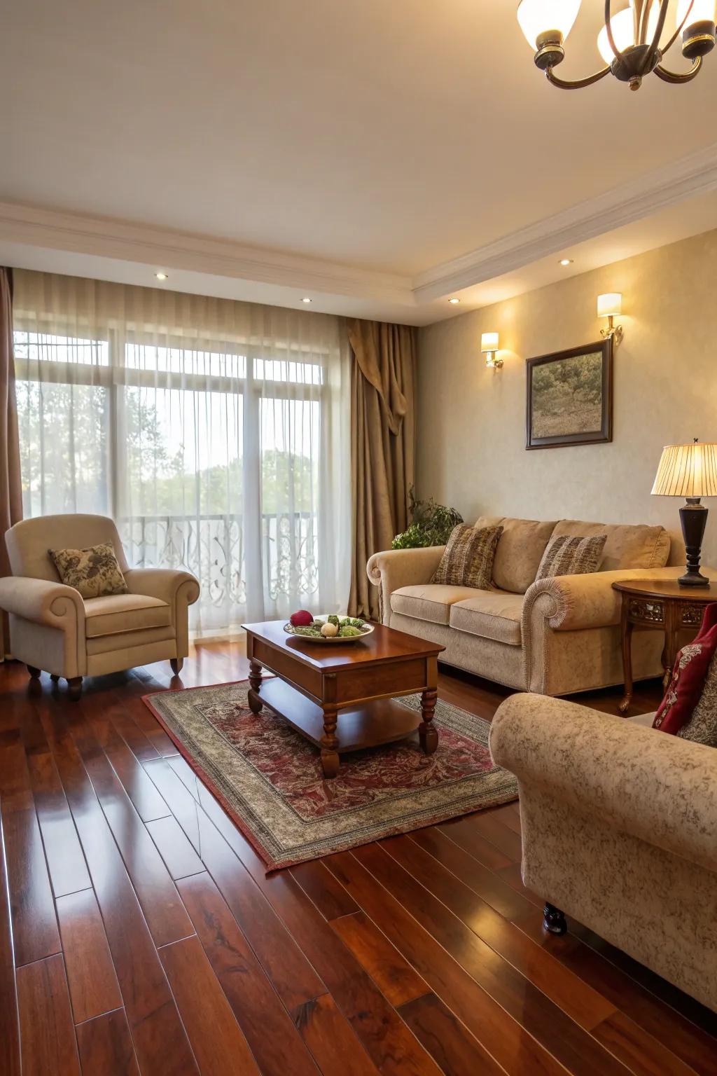 Meticulous furnishing arrangements boost comfort and style.