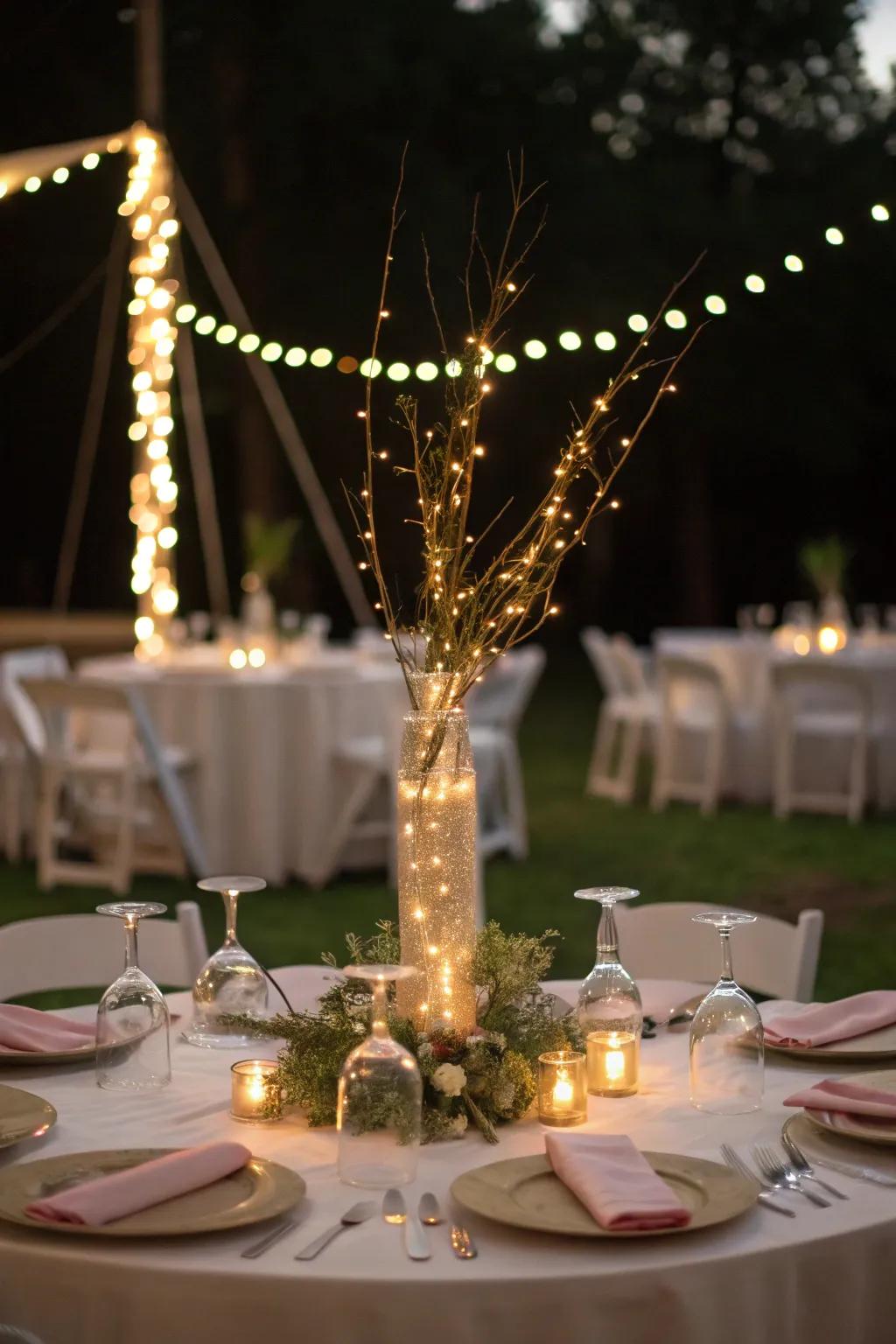 Fairy illumination adds a hint of enchantment.
