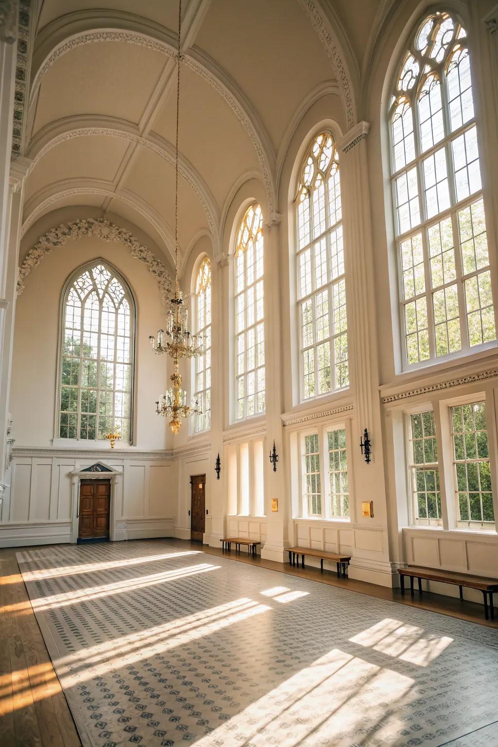 Inherent illumination floods the space, enhancing its splendor.