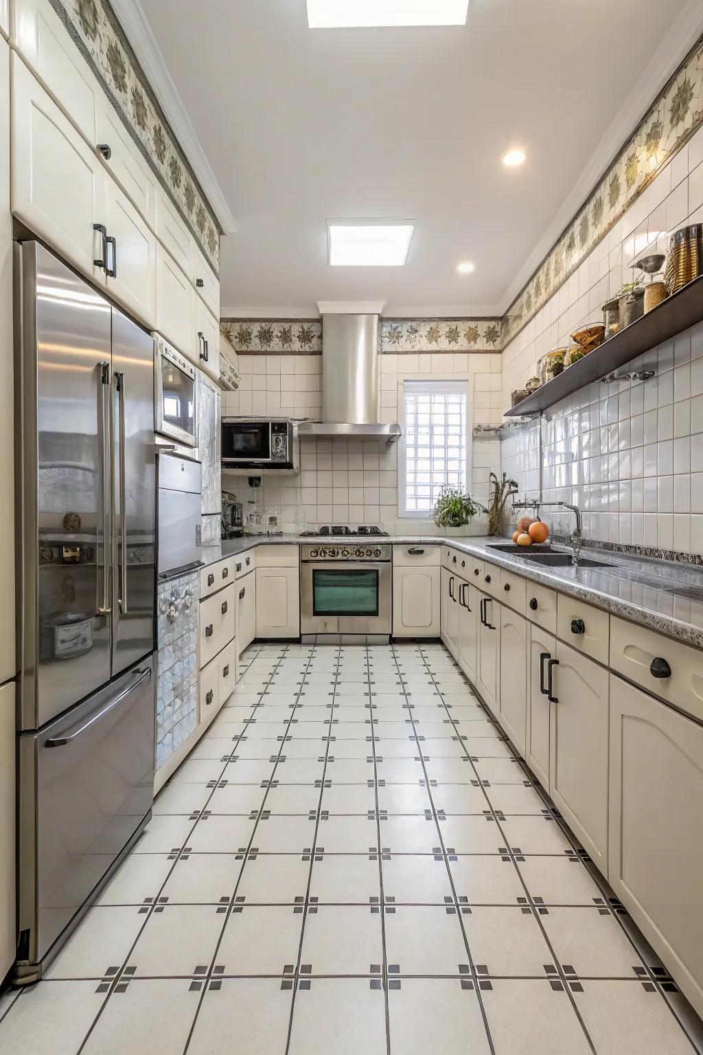 Conventional surface configurations bring order and traditional appeal.