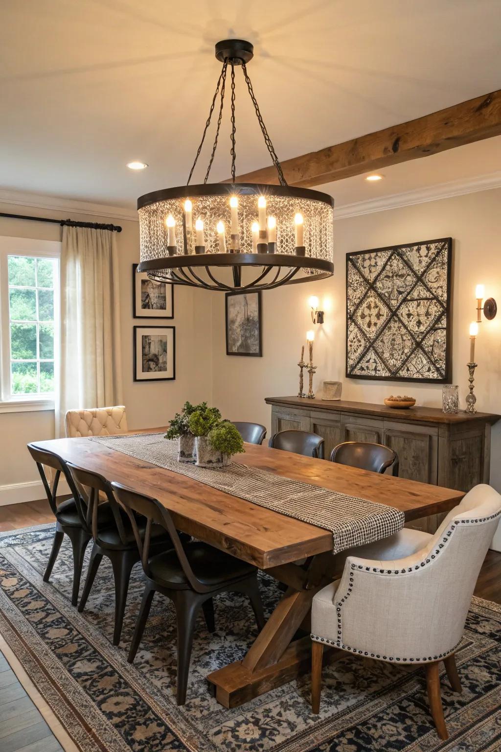 The blend of contemporary and traditional elements cultivates a dynamic seaside country aesthetic.