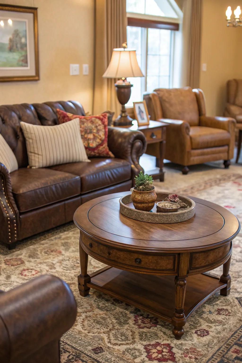 Round tables foster conversation and connection.