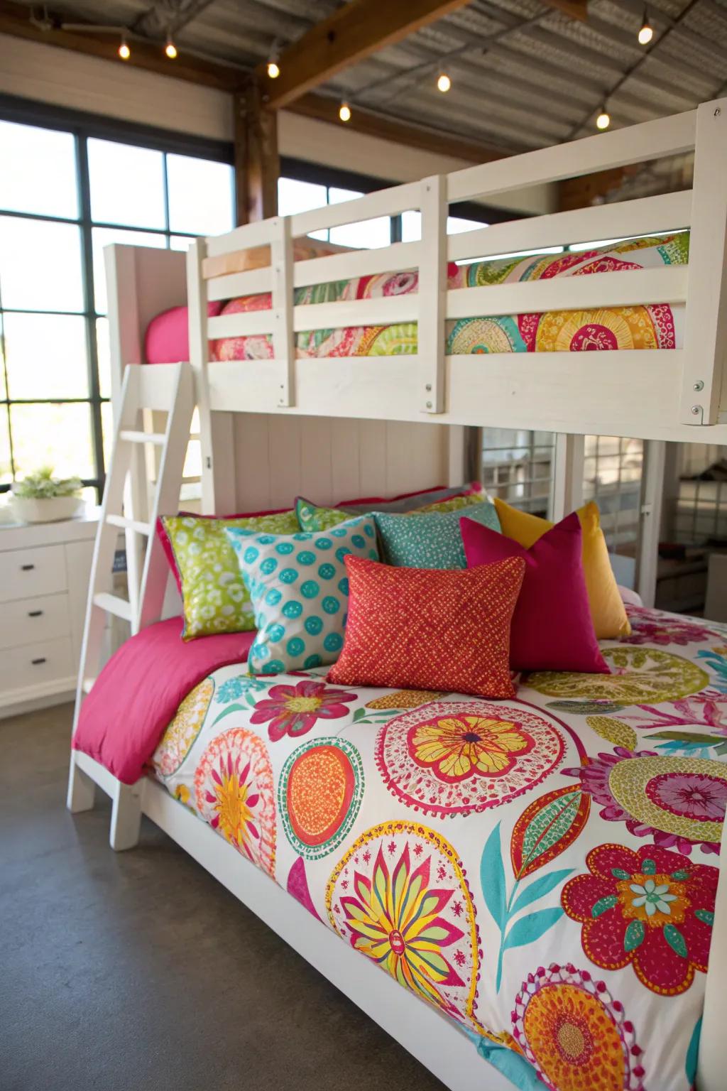 Bright bedding infuses life and character into your raised bed.