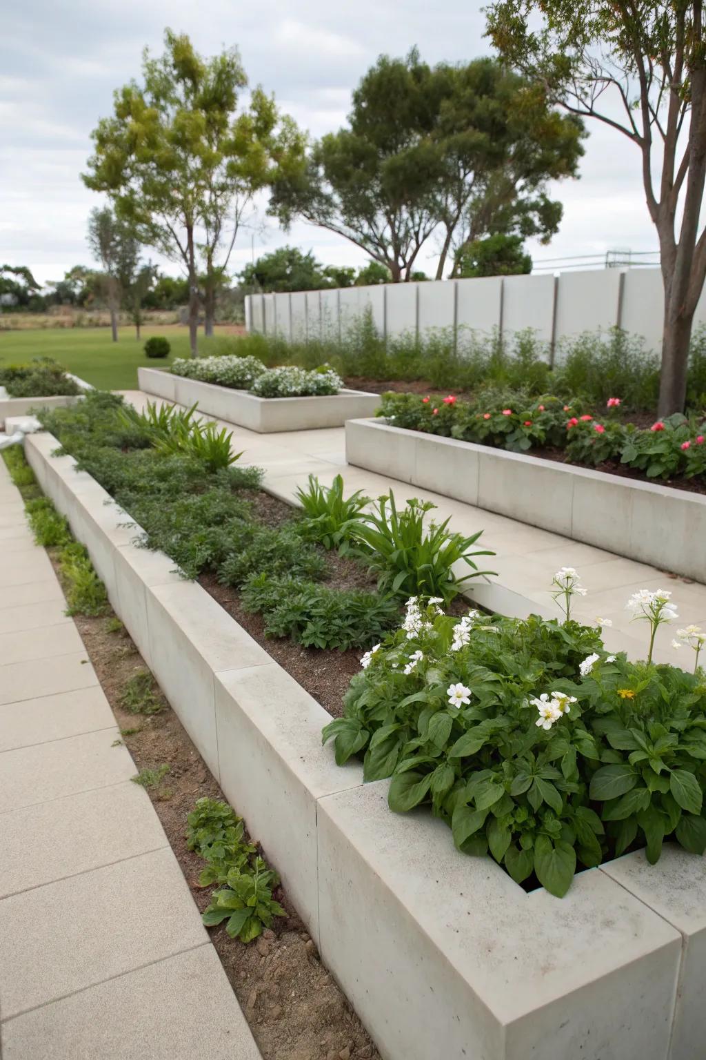 Simple lines create a timeless, elegant garden border.