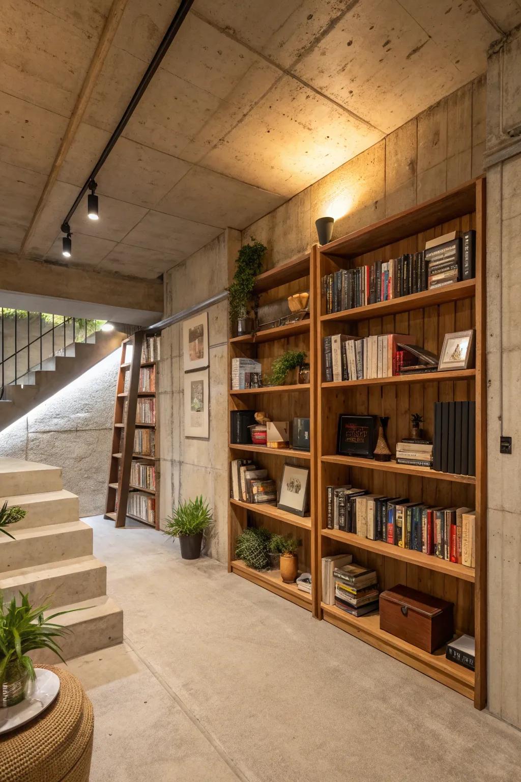 Create dimensions and storage with elegant shelving.