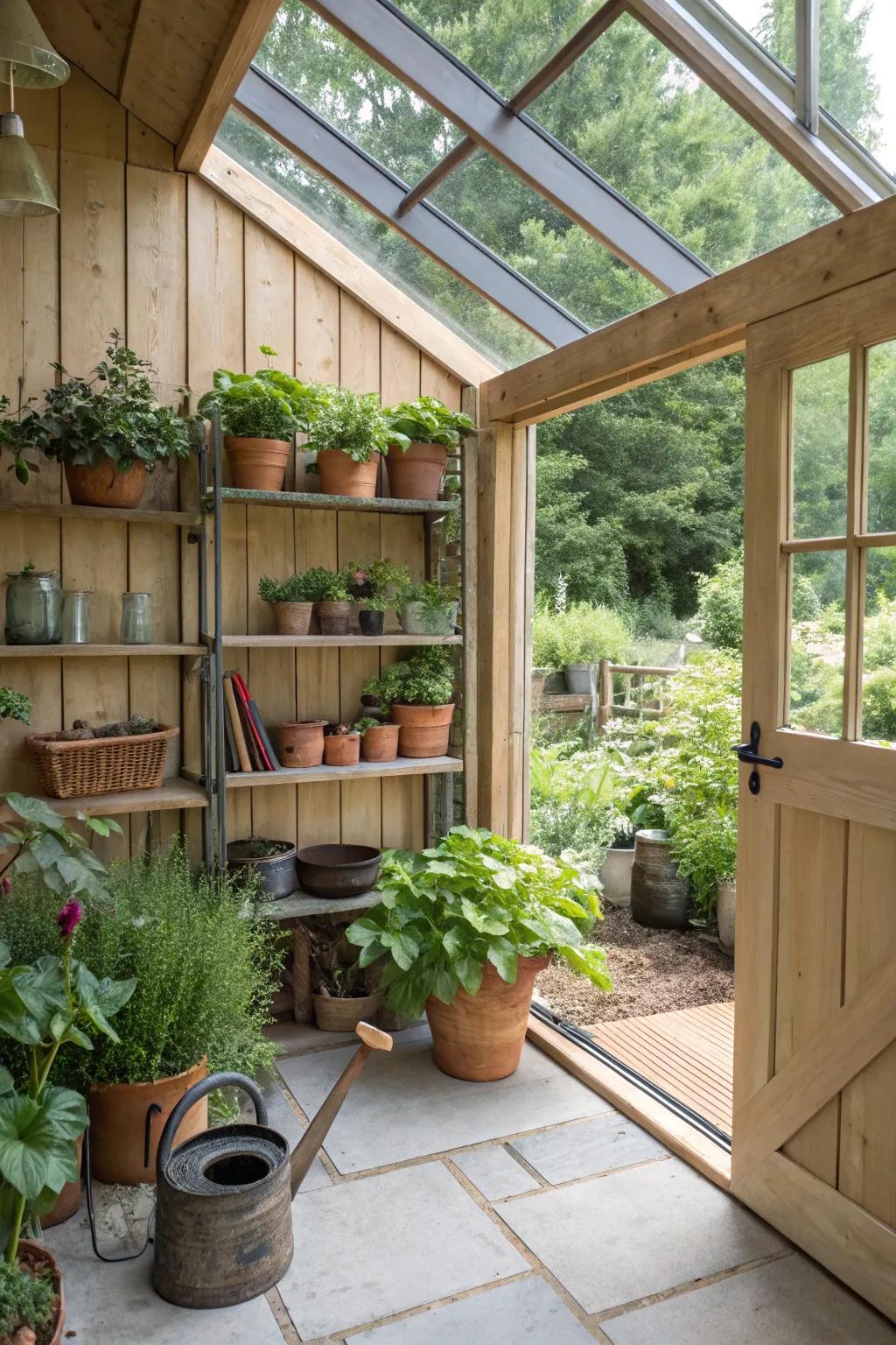 A thriving mini plant haven for plant enthusiasts.