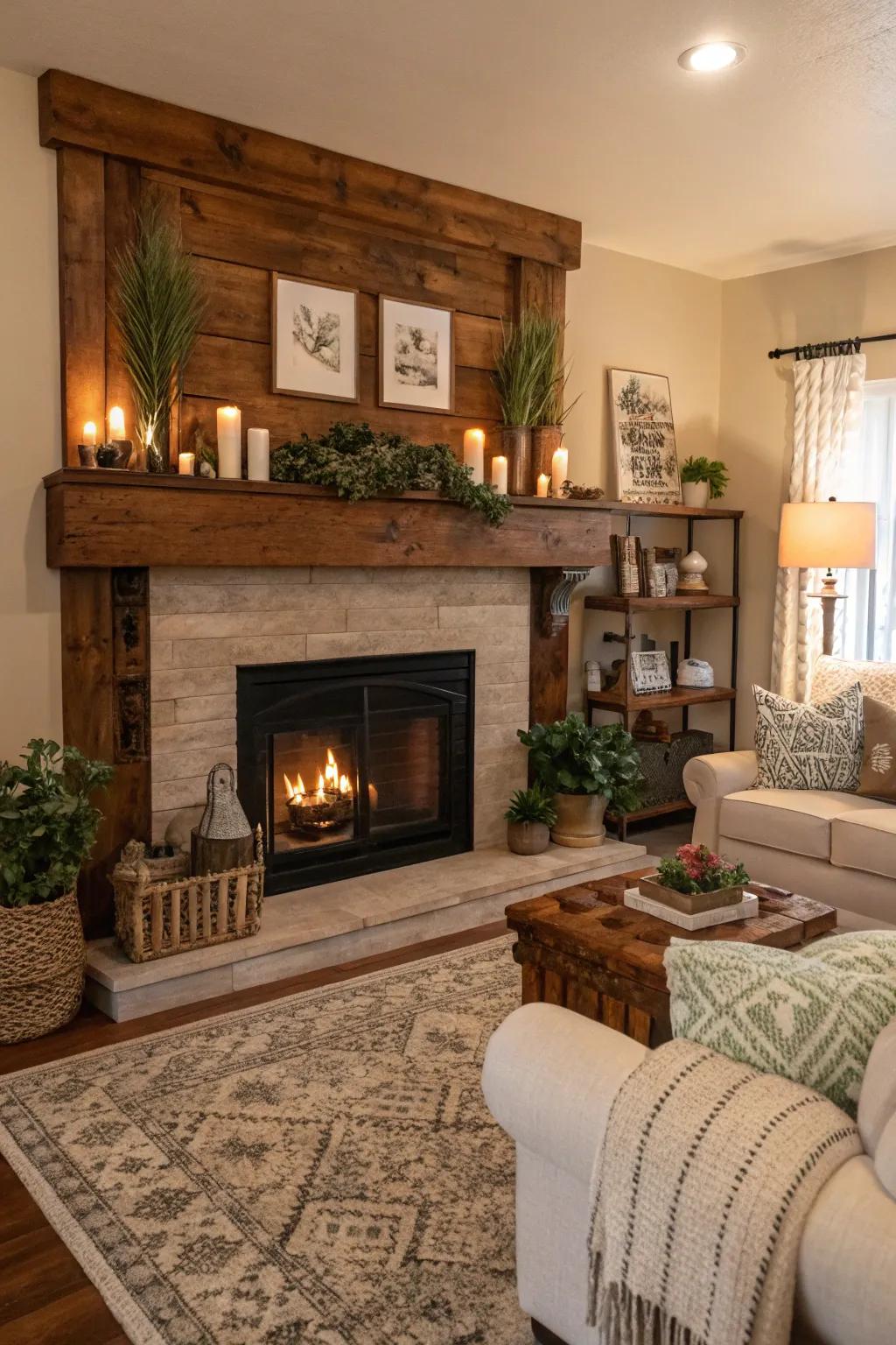 A hearth imparts warmth and allure to any space.