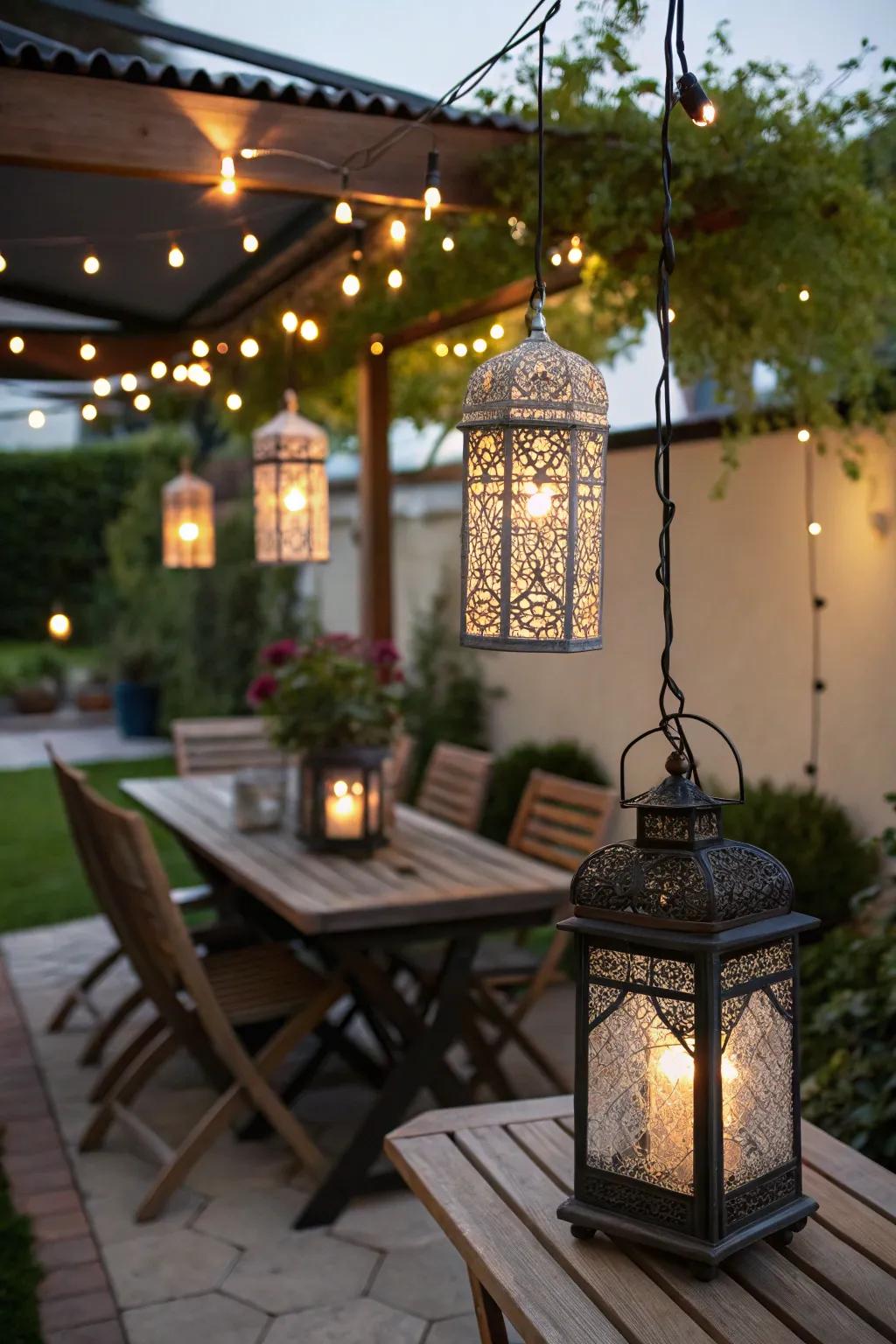 Lights bring charm and atmosphere to your patio.