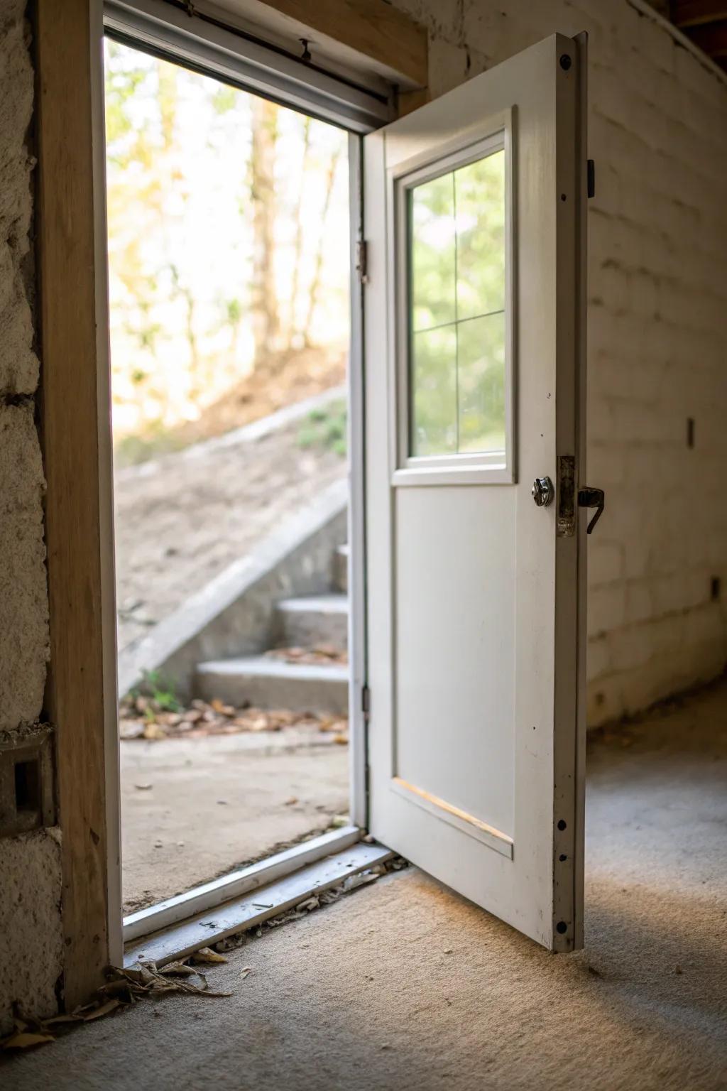 Glass panels bring light into crawl spaces, enhancing visibility and style.