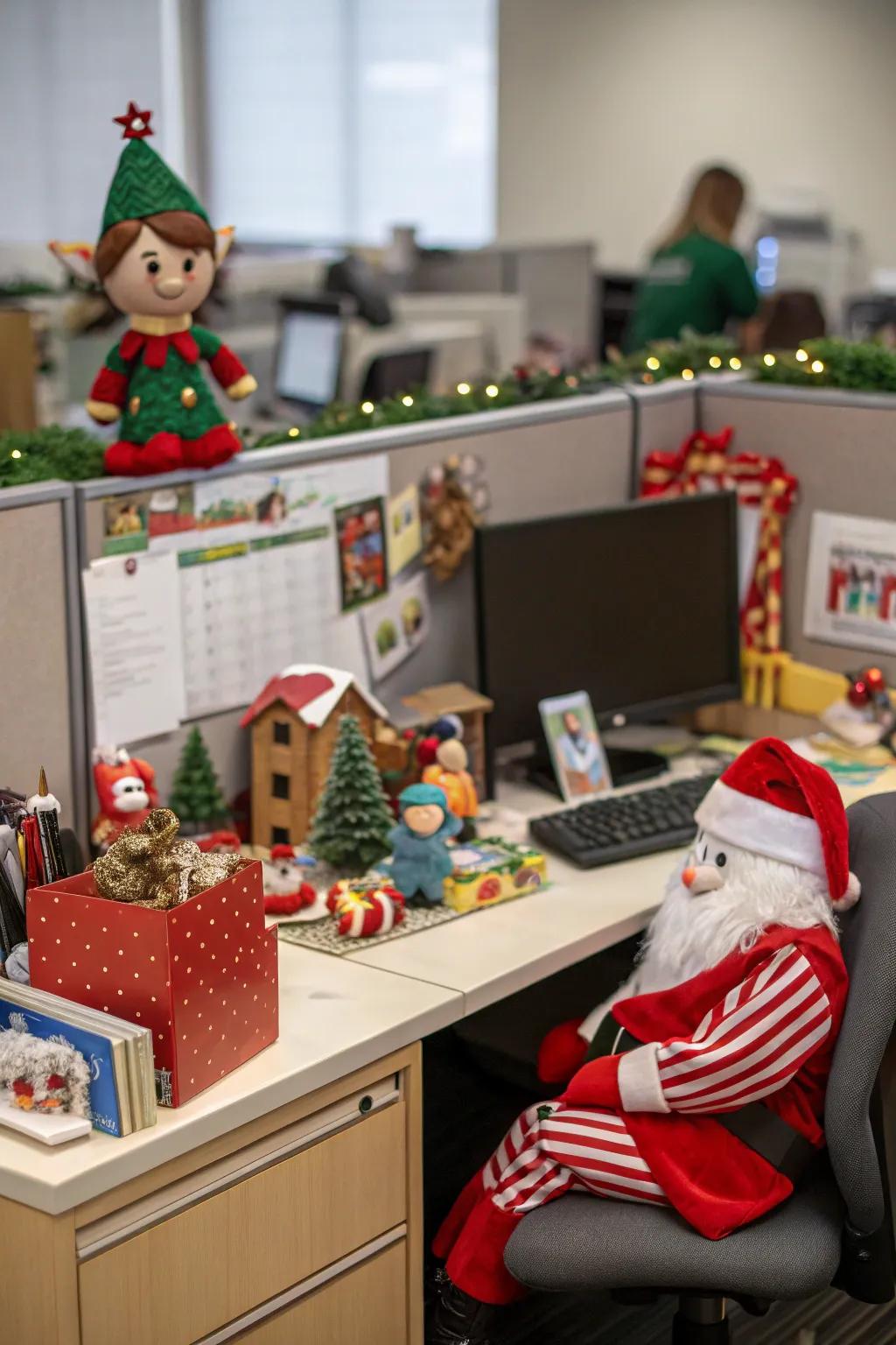 Bring Father Christmas's workplace to life at your desk for a merry touch.
