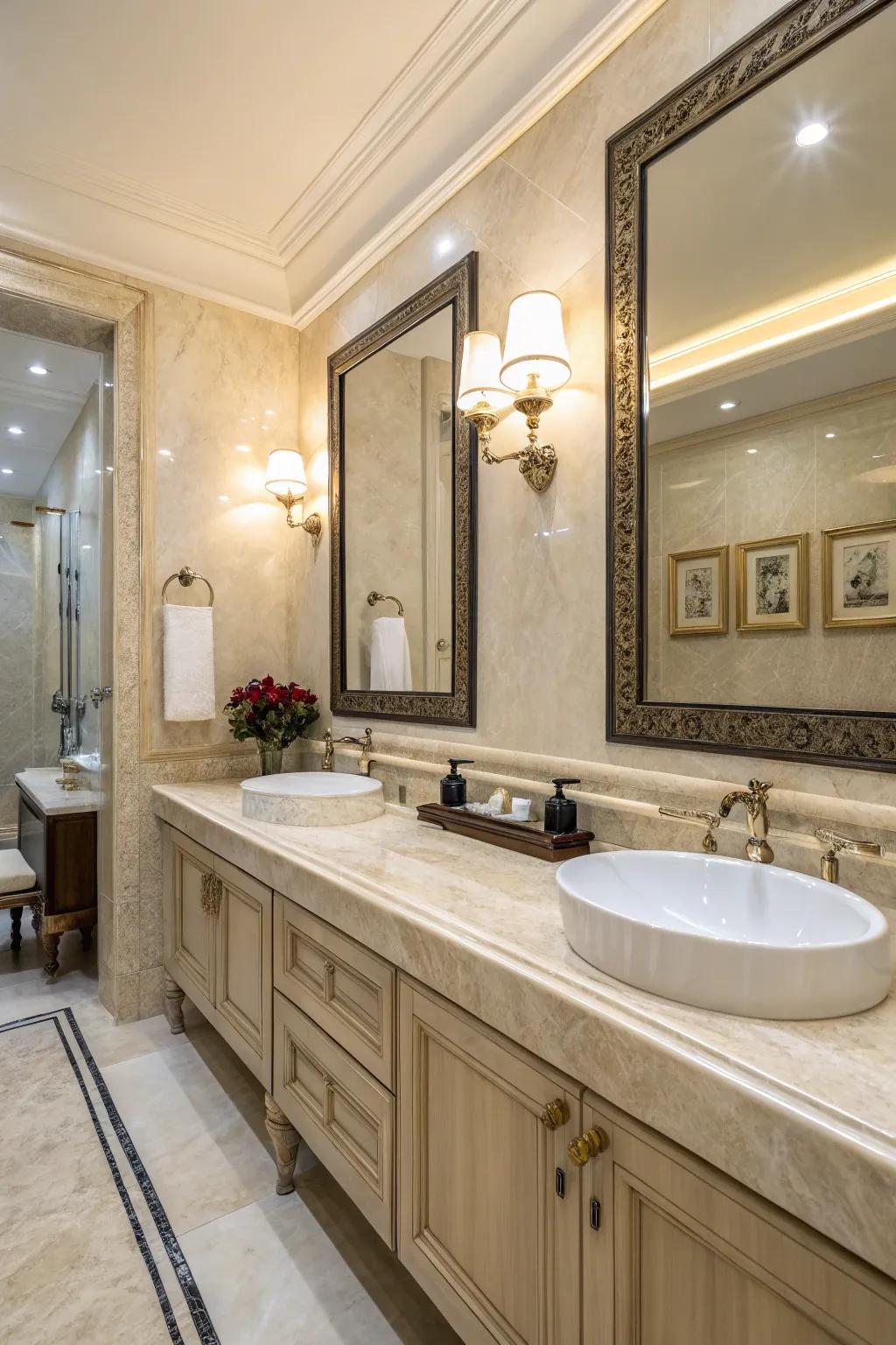 Crema marfil marble blends timeless and modern aesthetics.