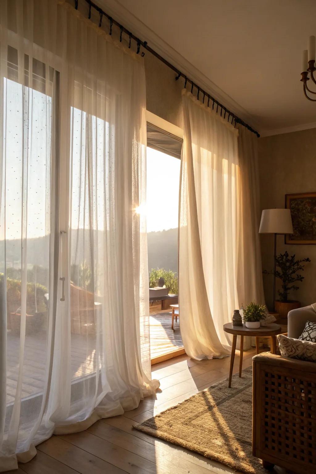 Sheer drapes deliver airy, gentle beauty while providing a hint of privacy.