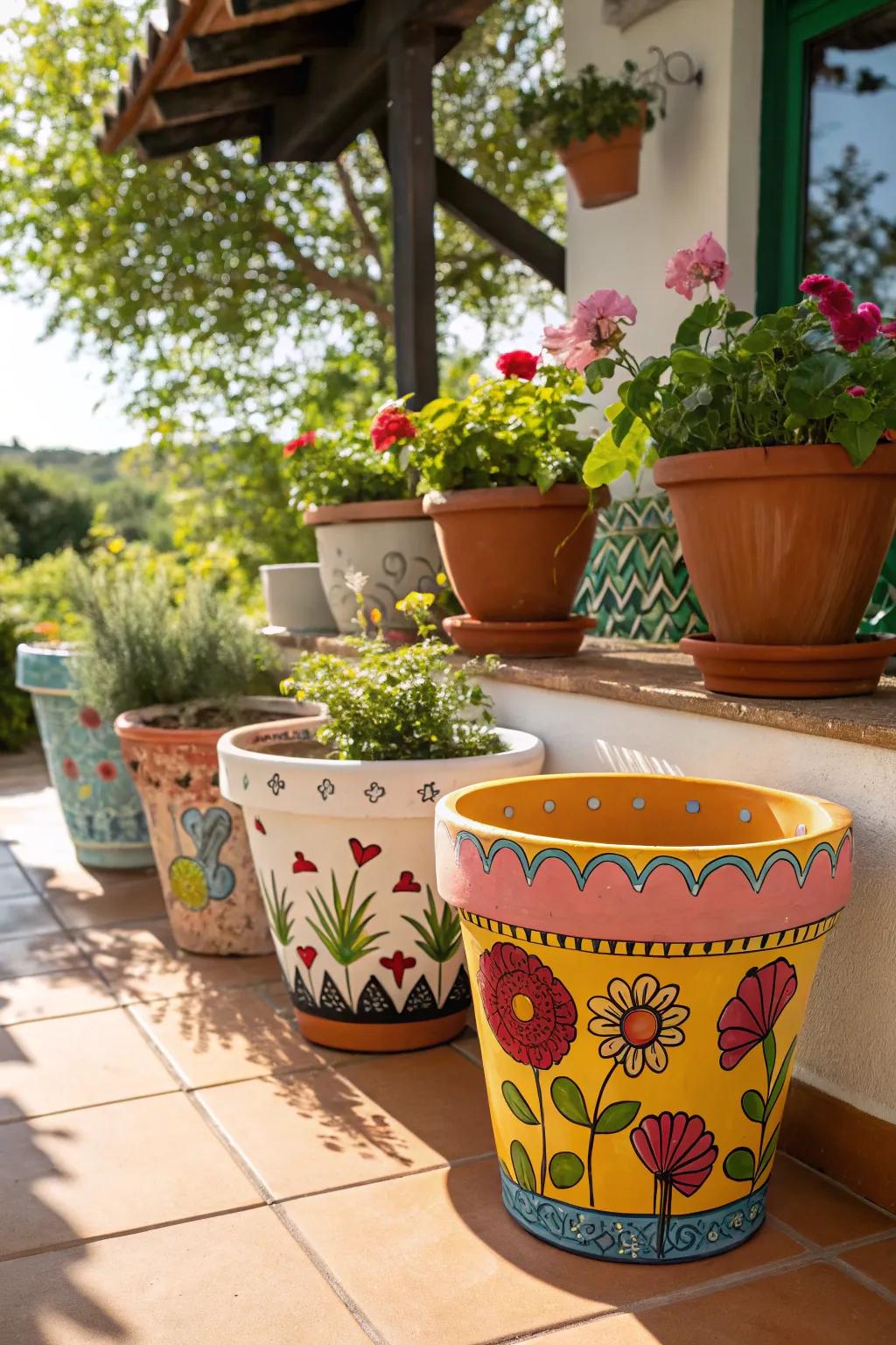 Artisan flower holders introduce vibrant allure to any garden.