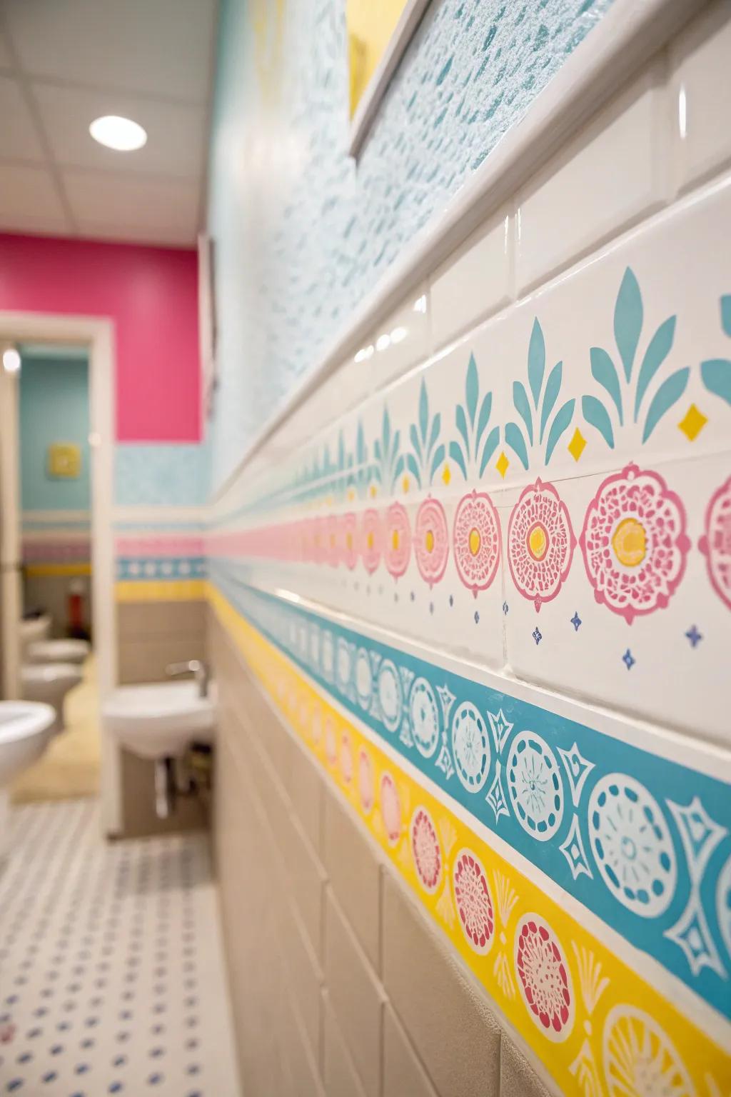 Colorful borders bring vibrancy and cheer to your home.