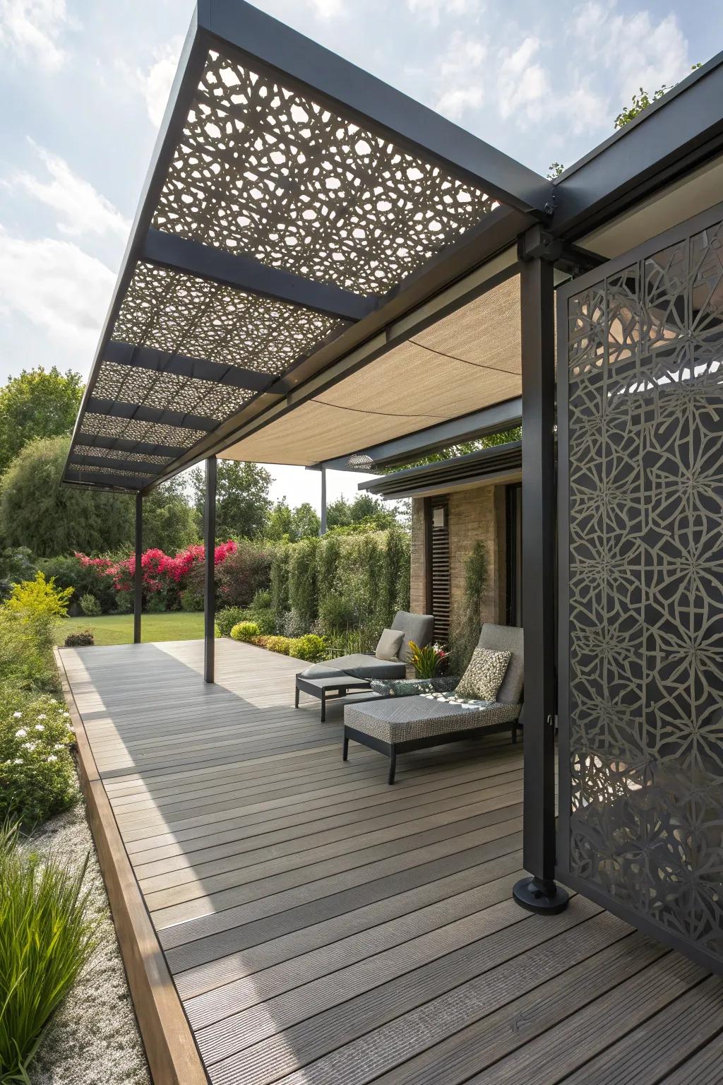 Modern shade panels fuse panache and practicality for your deck.